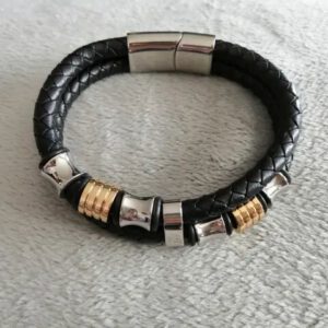 Pulsera UNISEX (en Cuero y Acero)