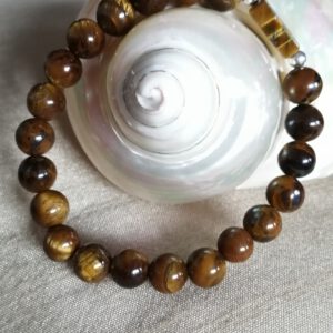 Pulsera Unisex de Piedras Naturales "Ojo de Tigre"