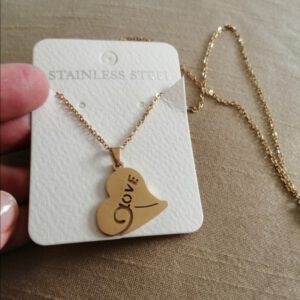 Colgante "LOVE" (Acero dorado)